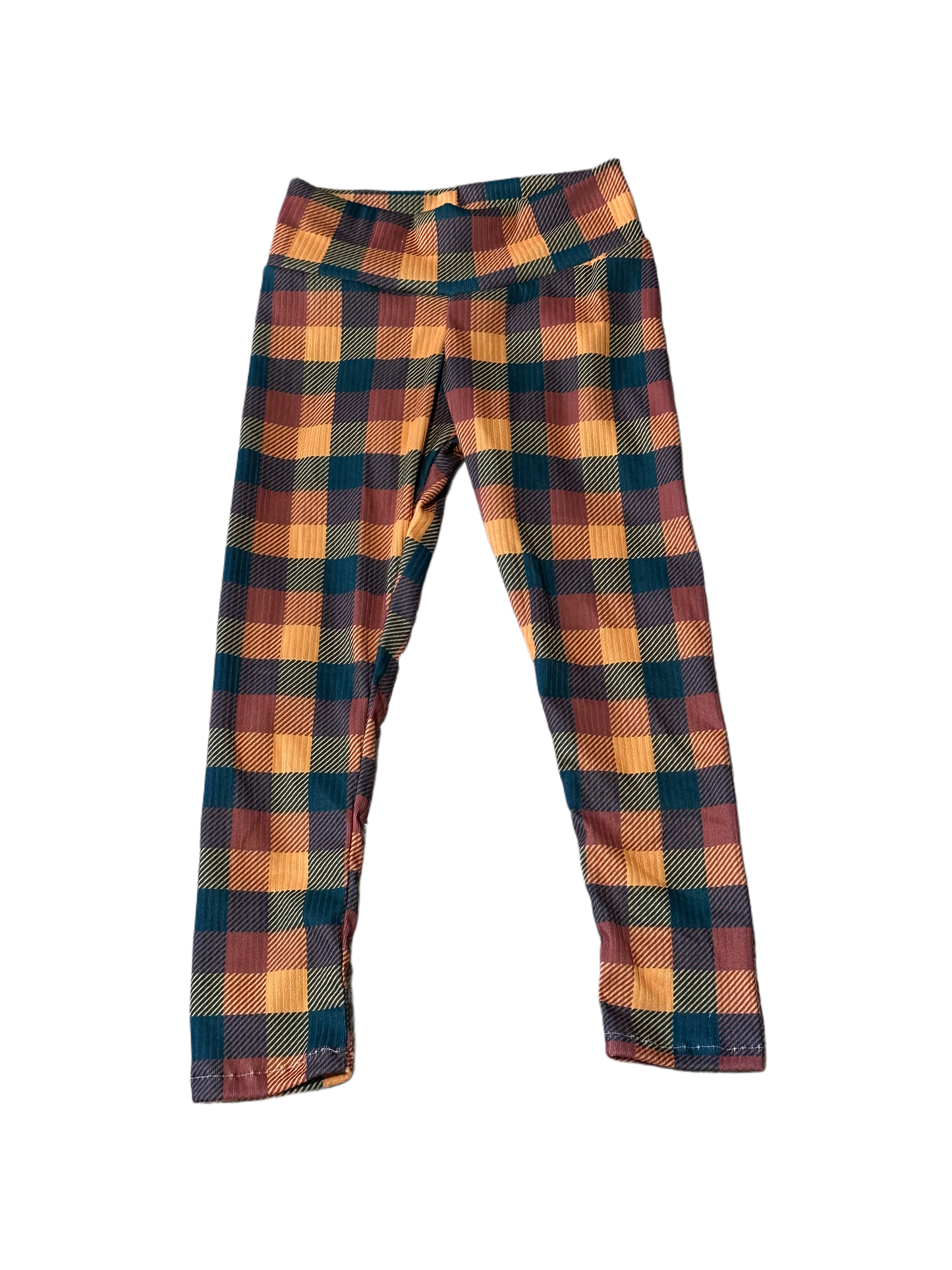 Fall Plaid Leggings 12/18M