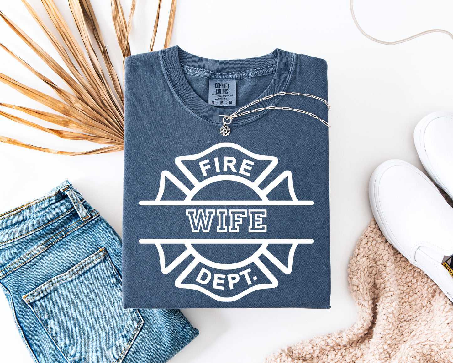 FIRE Wife Crewneck- Denim