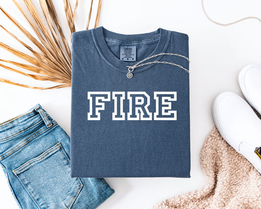 FIRE Crewneck- Denim