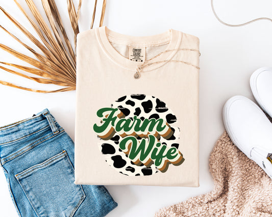 Cow Spot Farm Wife Crewneck