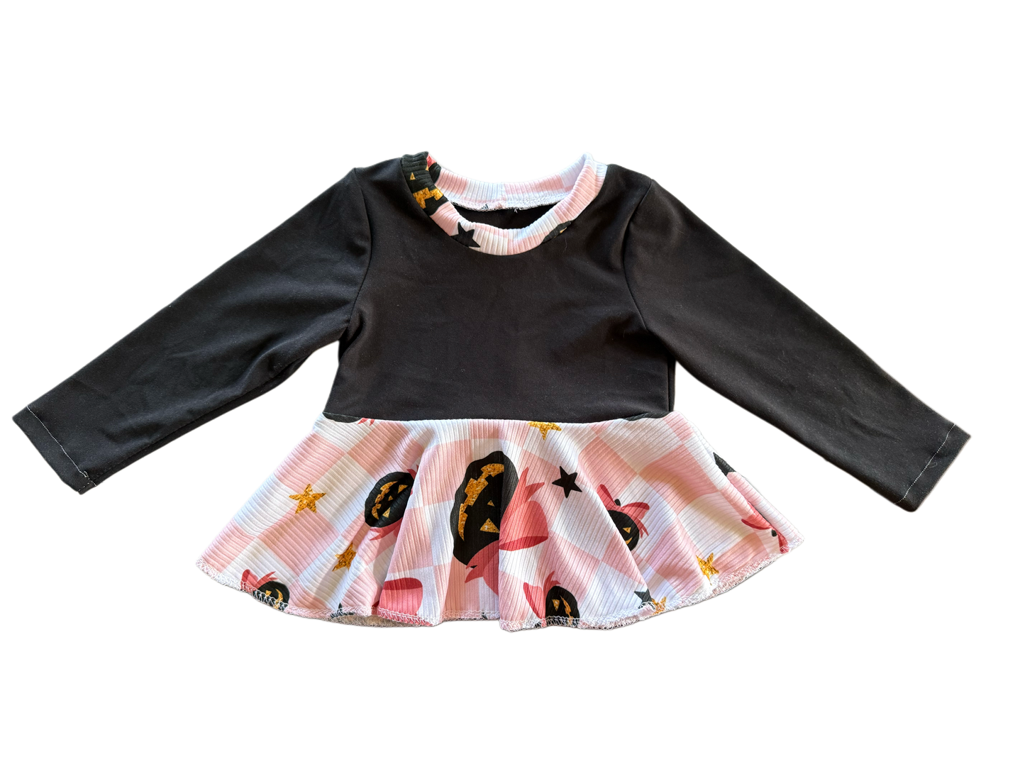 Girly Halloween Peplum 6-9M