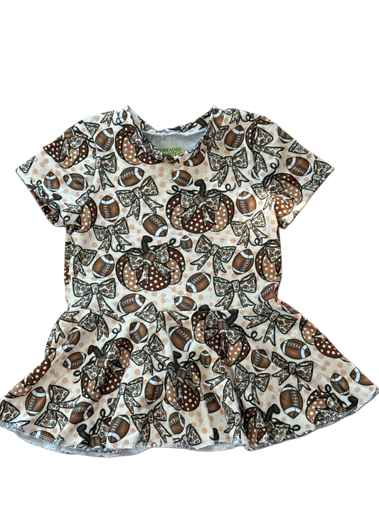 Fall Footballs Peplum 5T