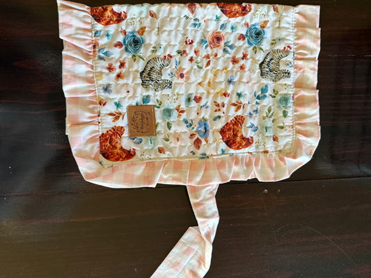 Bible Cover- Pink gingham and Chickens